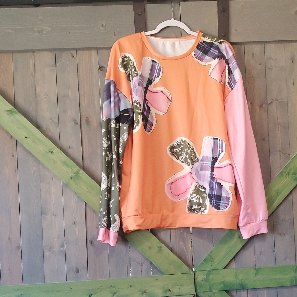 Floral Patchwork Sweatshirt